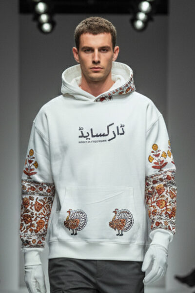 Block printed oversized hoodie by Darkside Clothings – handcrafted artistic streetwear inspired by Rastah